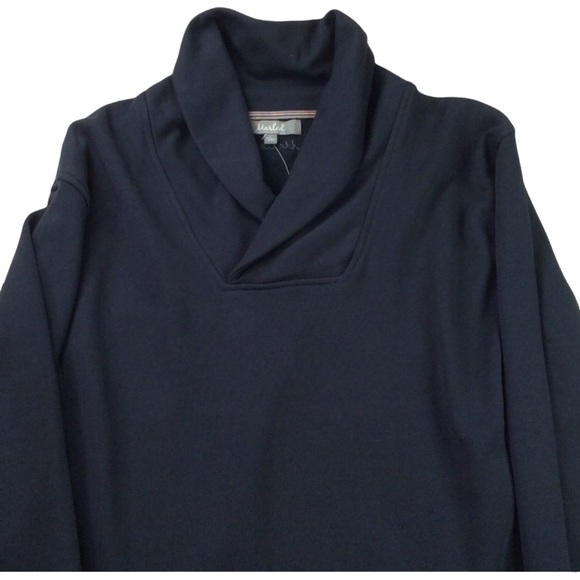 Marled French Terry Shawl Collar Pullover Size L - Picture 4 of 11